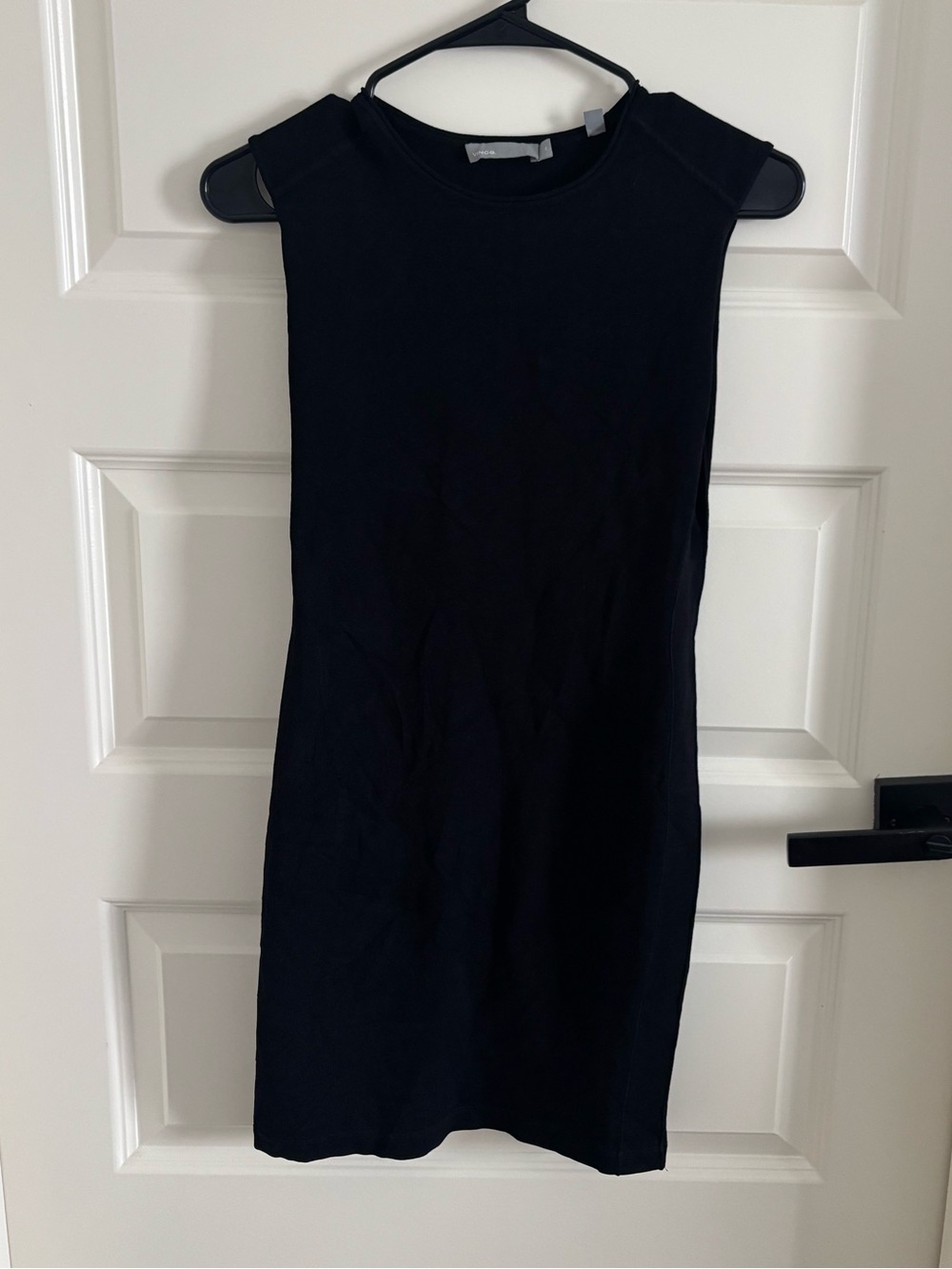 Vince Black Sleeveless Sheath Dress